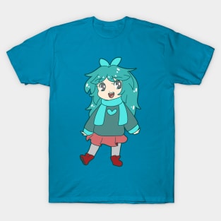 Chibi Blue-Green Girl T-Shirt